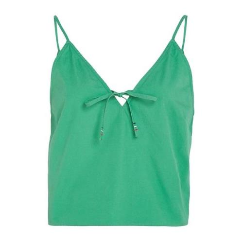 Sleeveless Tops Tommy Jeans , Green , Dames
