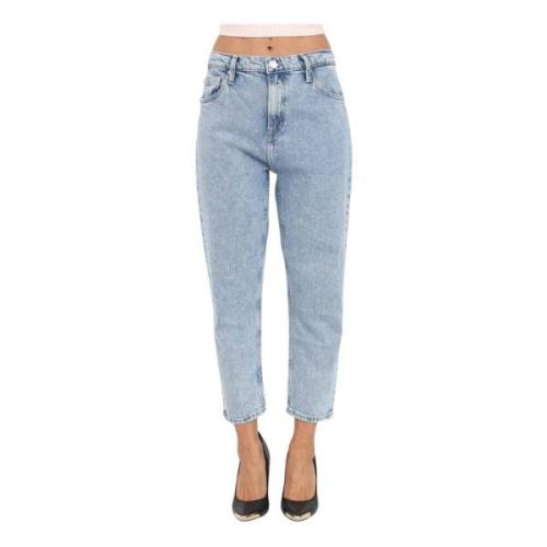 Lichte Denim Boyfriend Jeans met Logo Patch Tommy Jeans , Blue , Dames