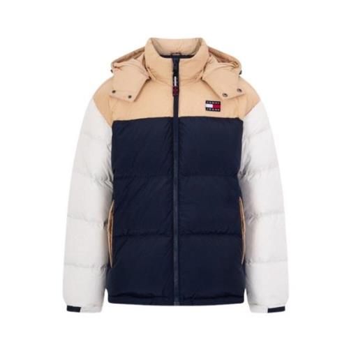 Down Jackets Tommy Jeans , Blue , Heren