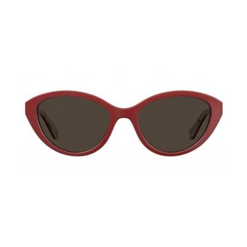 Ovale zonnebril voor vrouwen Love Moschino , Red , Dames