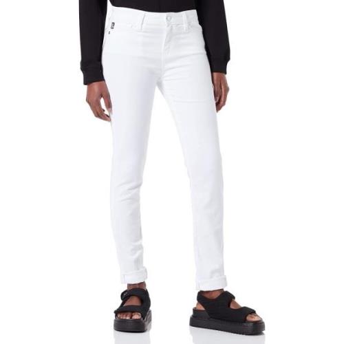 Smal Gesneden Broek Love Moschino , White , Dames