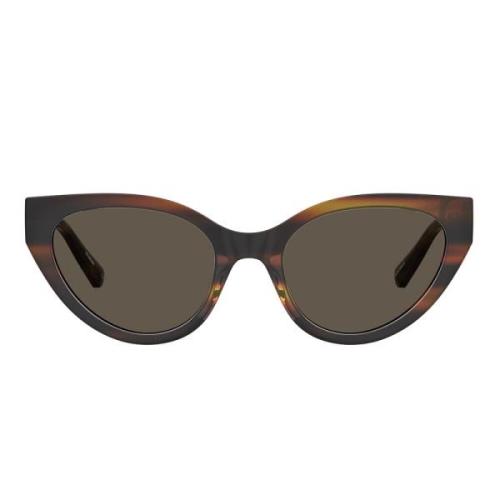 Dames Cat-Eye Zonnebril met Bruine Lens Love Moschino , Brown , Dames