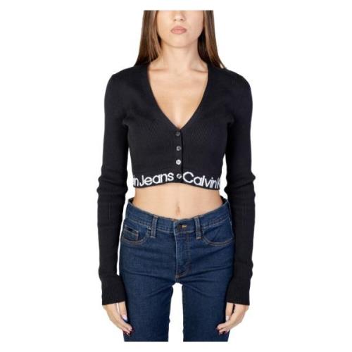 Gezellige Intarsia Sweater voor Vrouwen Calvin Klein Jeans , Black , D...