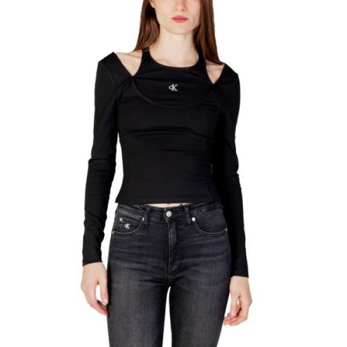 Long Sleeve Tops Calvin Klein Jeans , Black , Dames