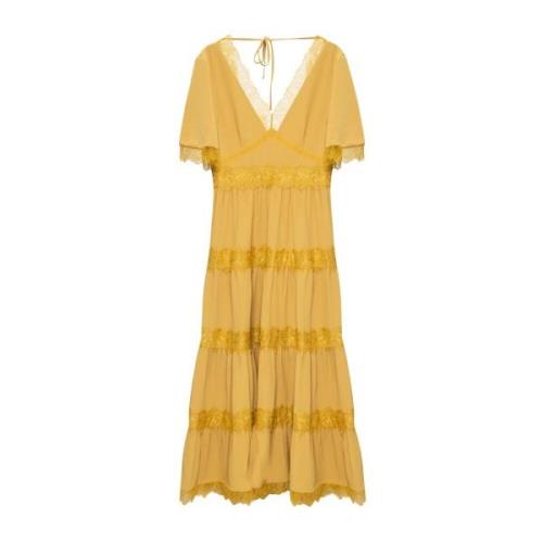 Maxi jurken AllSaints , Yellow , Dames