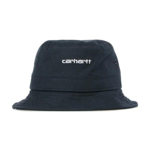 Script Bucket Hat - Donkerblauw/Wit Carhartt Wip , Blue , Heren