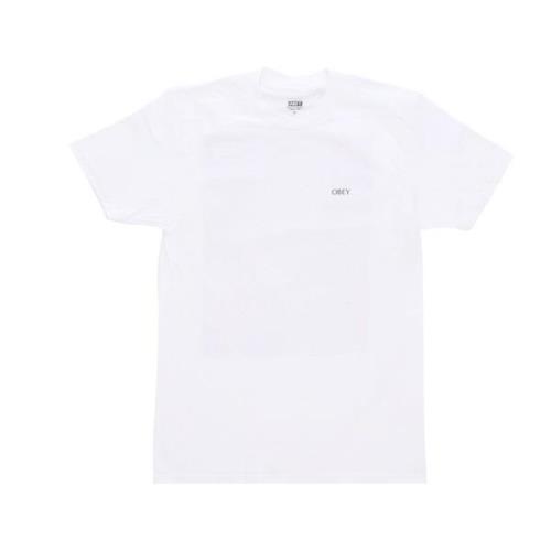 Klassieke Roos T-shirt Wit Obey , White , Heren
