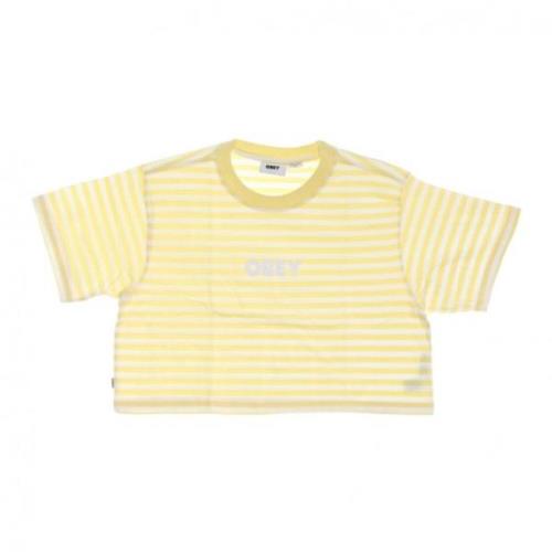 Korte T-shirt Brody Box Tee Obey , Yellow , Dames