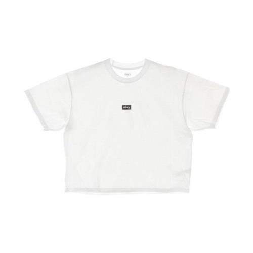 Custom Crop Tee - Streetwear Collectie Obey , White , Dames