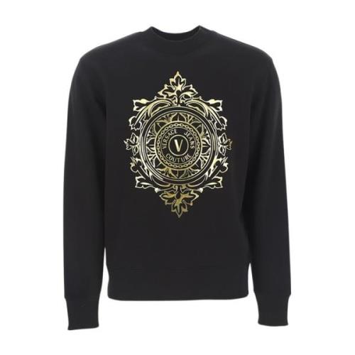 Sweatshirt katoen oversized borst logo Versace Jeans Couture , Black ,...