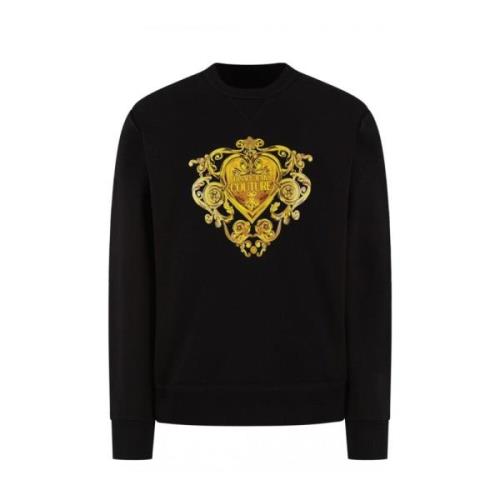 Barok Logo Sweatshirt Versace Jeans Couture , Black , Heren