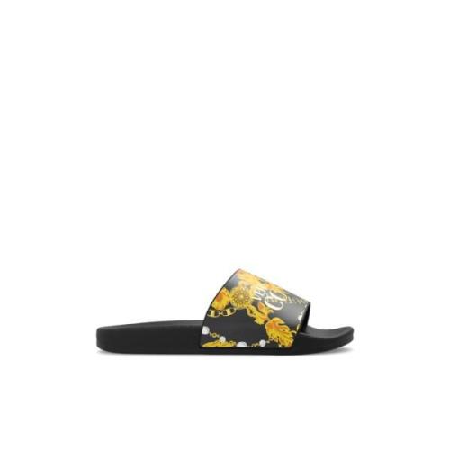 Rubberen slippers Versace Jeans Couture , Black , Dames