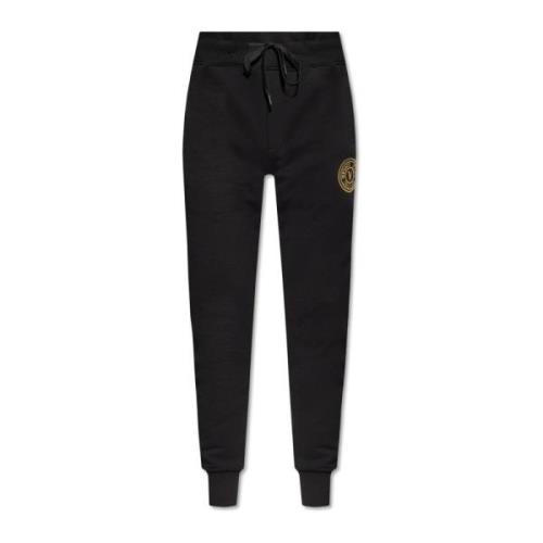 Sweatpants met logo Versace Jeans Couture , Black , Heren