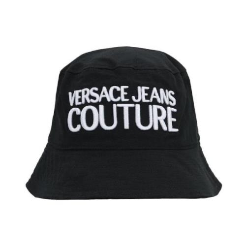 Zwarte Katoenen Herenhoed met Versace Jeans Couture Logo - L Versace J...
