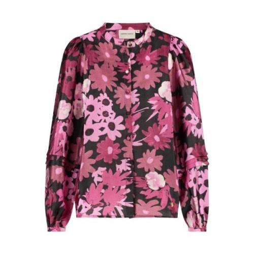 Blouse met gerimpelde kraag Fabienne Chapot , Pink , Dames