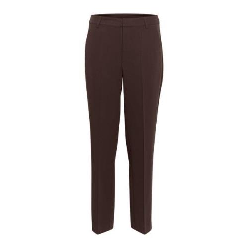 Hoge taille ritsbroek met rechte pijpen Kaffe , Brown , Dames