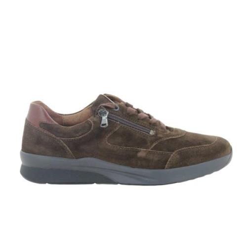 Bruine Stijlvolle Heren Sneakers Waldläufer , Brown , Heren