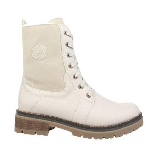 Beige Casual Enkellaarzen Rieker , Beige , Dames