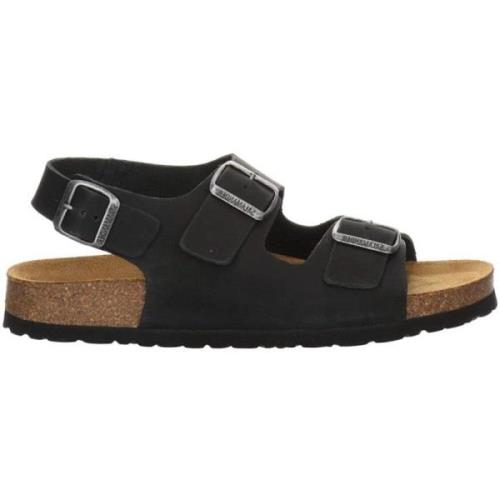 Flat Sandals Salamander , Black , Heren