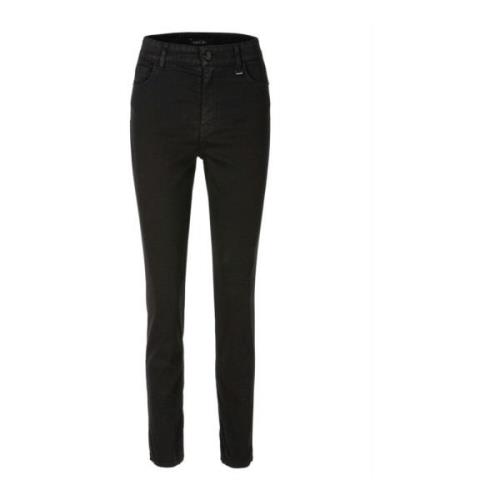 Skinny Jeans met hoge taille en korte pijpen Marc Cain , Black , Dames