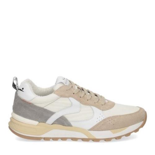 Magg Suede/Nylon Sneakers Voile Blanche , Multicolor , Heren