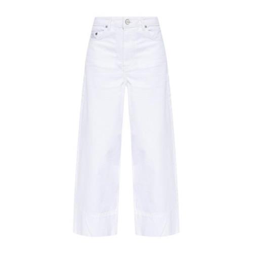 Wijde pijp jeans Ganni , White , Dames