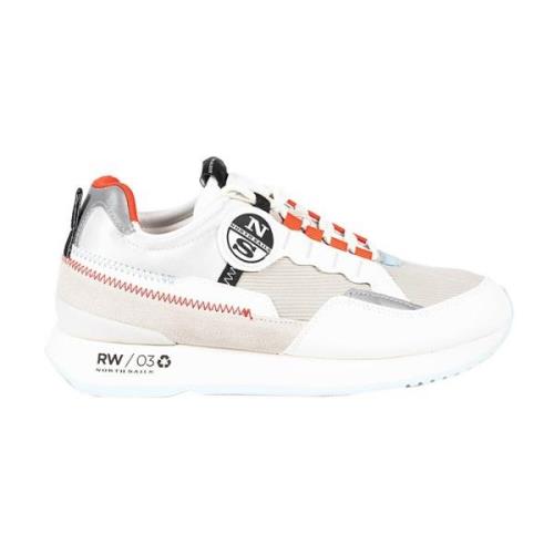 Vetersneakers met logo zool North Sails , White , Dames