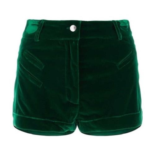 Smaragdgroene fluwelen shorts Etro , Green , Dames