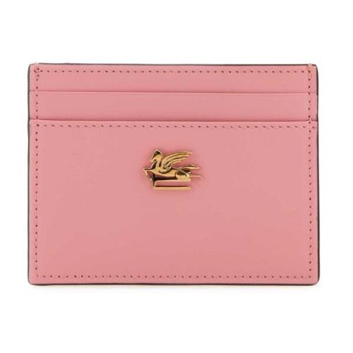 Roze Leren Kaarthouder - 10,5 cm x 8 cm Etro , Pink , Dames