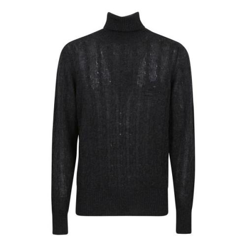 Cashmere Polo Hals Trui met Pegaso Logo Borduursel Etro , Black , Here...