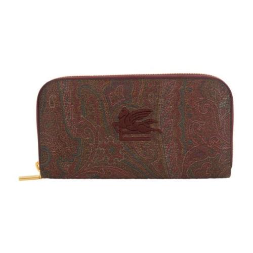 Paisley Rits Portemonnee Rood Etro , Red , Dames