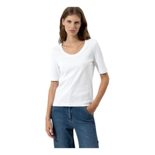 Organisch Katoenen Slim-Fit T-Shirt Luisa Cerano , White , Dames