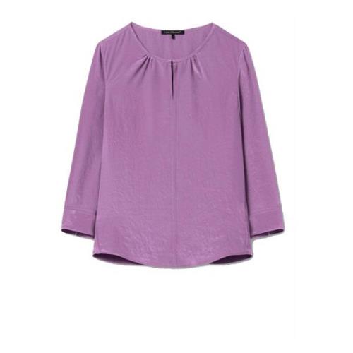 Lichtgewicht blouse van vloeiende technozijde Luisa Cerano , Purple , ...