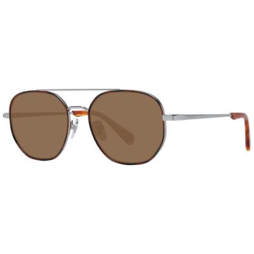 Bruine Aviator Zonnebril Sandro , Brown , Heren