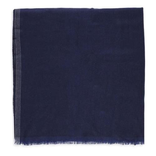 Blauwe Cashmere en Wol Sjaal voor Heren Brunello Cucinelli , Blue , He...