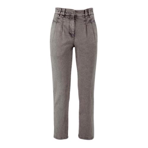 Grijze Broek, Stijlvol Ontwerp Brunello Cucinelli , Gray , Dames