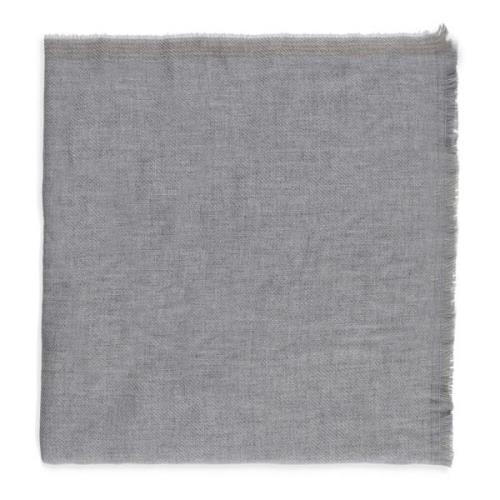 Grijze Cashmere en Wol Sjaal voor Heren Brunello Cucinelli , Gray , He...