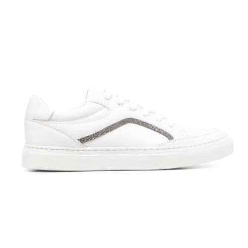 Cloud White Panelled Sneakers voor Dames Brunello Cucinelli , White , ...