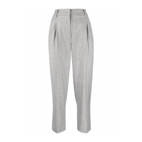 Versmalde wollen broek Brunello Cucinelli , Gray , Dames