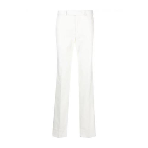 Slim Fit Katoen/Kasjmier Broek Ermenegildo Zegna , White , Heren