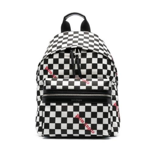 Damier Check Logo Rugzak Palm Angels , Black , Heren