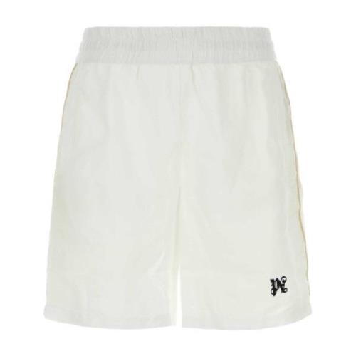 Witte linnen Bermuda shorts, Stijlvolle upgrade voor mannen Palm Angel...