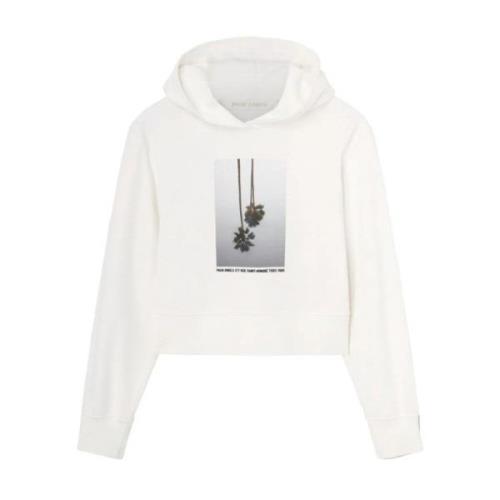 Mirage Fitted Hoodie Palm Angels , White , Heren