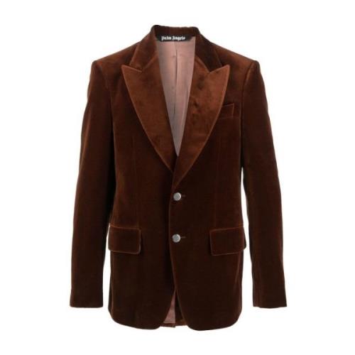 Fluweel Blazer Palm Angels , Brown , Heren