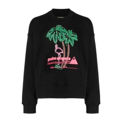 Katoenen Sweatshirt met Grafische Print Palm Angels , Multicolor , Her...