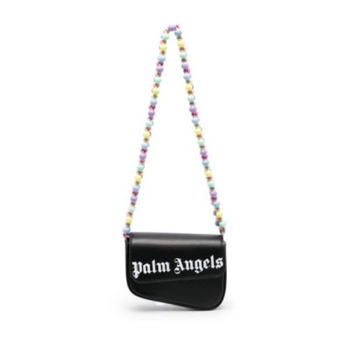 Glamoureuze Beaded Cross Body Tas Palm Angels , Black , Dames