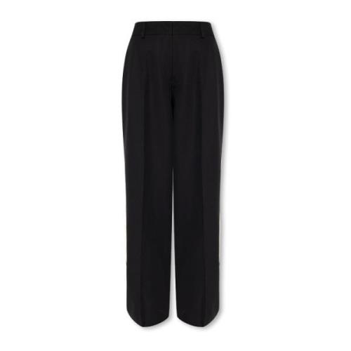 Plooivoorpantalon Palm Angels , Black , Dames