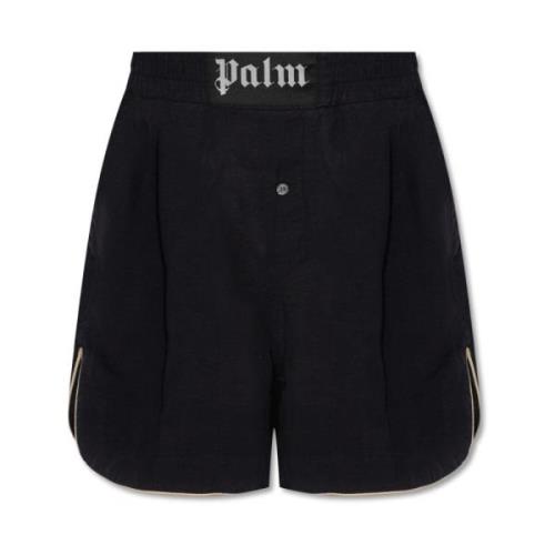 Linnen shorts Palm Angels , Black , Dames