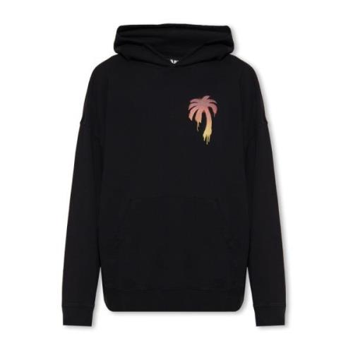 Bedrukte hoodie Palm Angels , Black , Heren