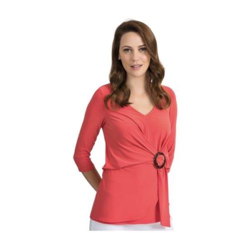 201-299 3630 Top, Stijlvol Model Joseph Ribkoff , Red , Dames